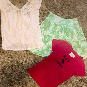 Women’s juniors small lot AE top Ezekiel skirt s